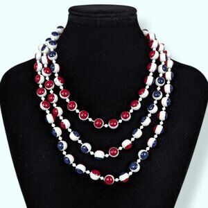 Vintage Lucite Hong Kong Beaded Necklace